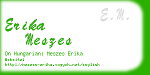 erika meszes business card